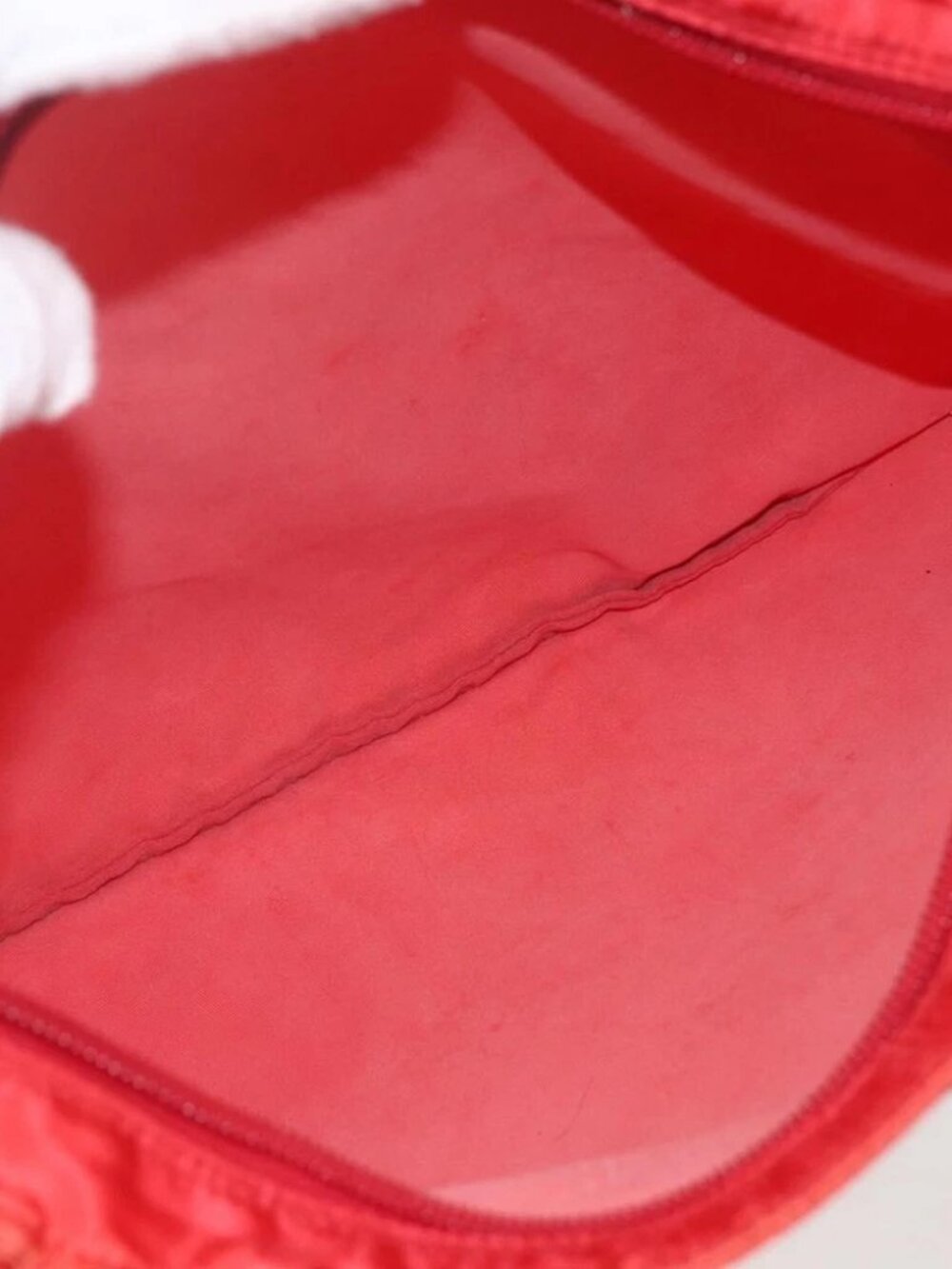 PRADA Shoulder Bag Nylon Red Silver Auth - Picture 14 of 16